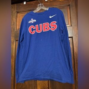 Chicago Cubs 2016 World Series Champions Nike Blue Long Sleeve Graphic Tee Med